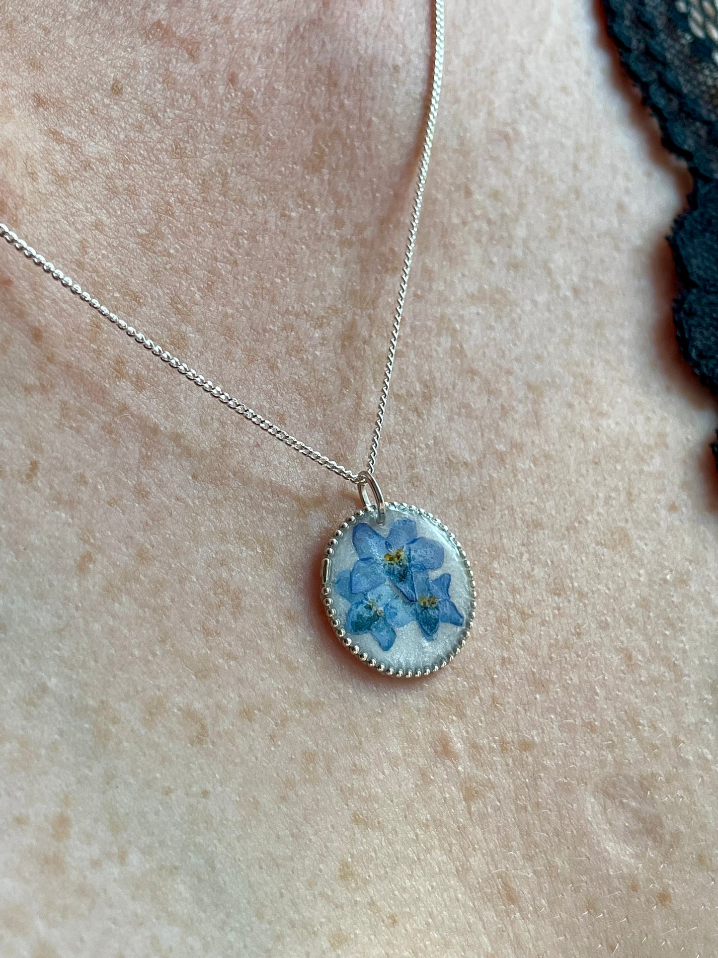 Forget me not necklace