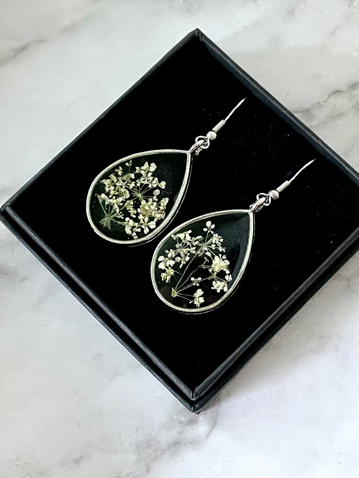 Wildflower queen Anne’s lace earrings