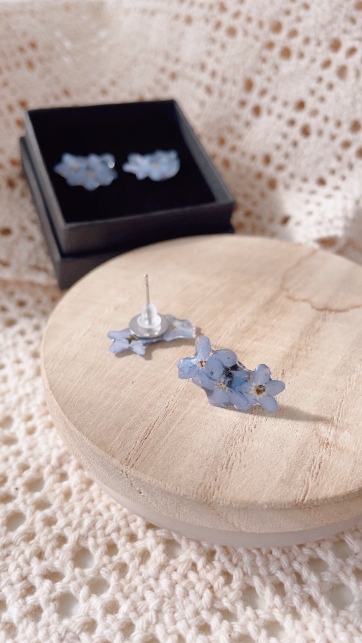 Forget me not stud earrings