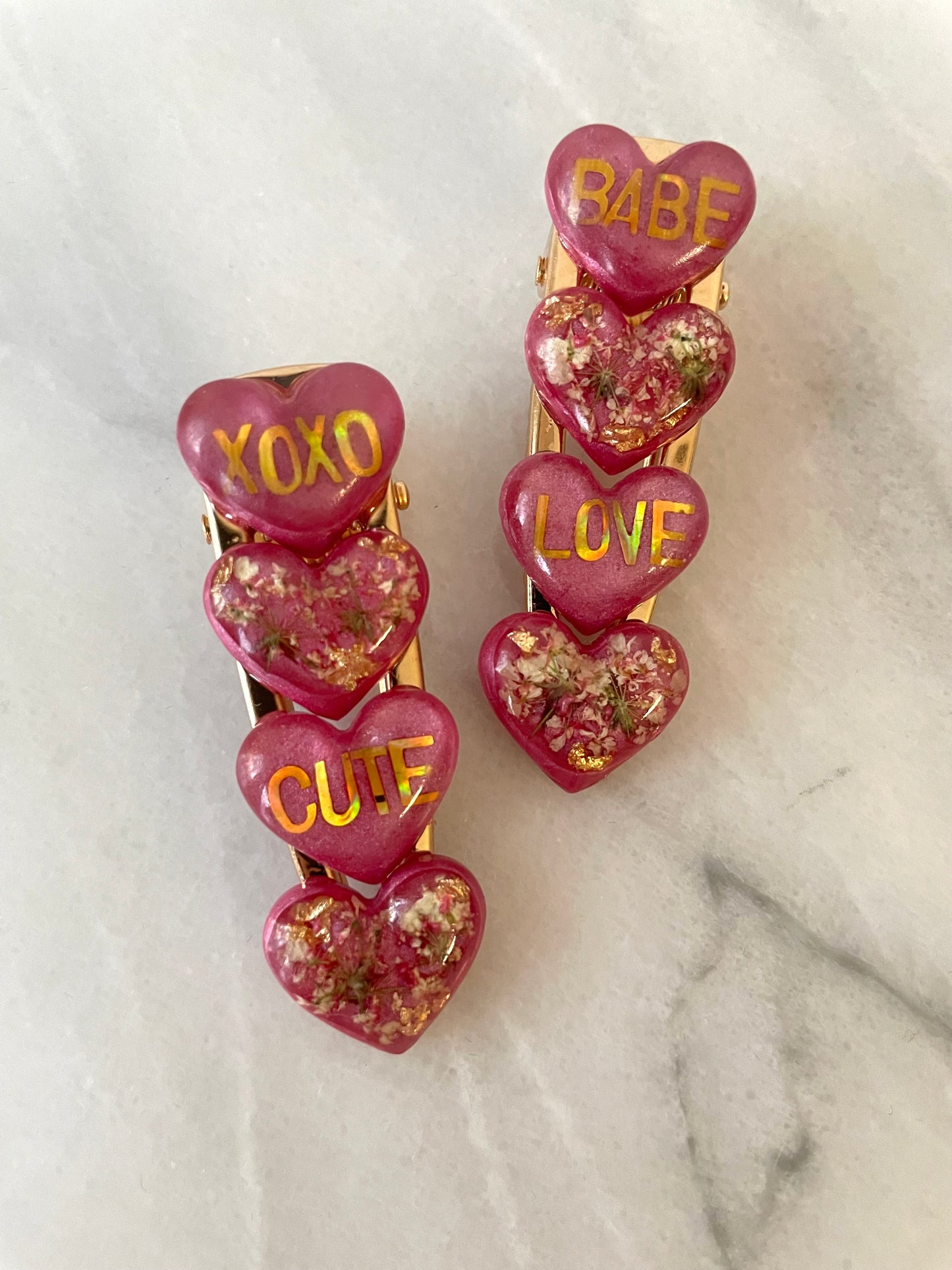 Sweetheart hairclips