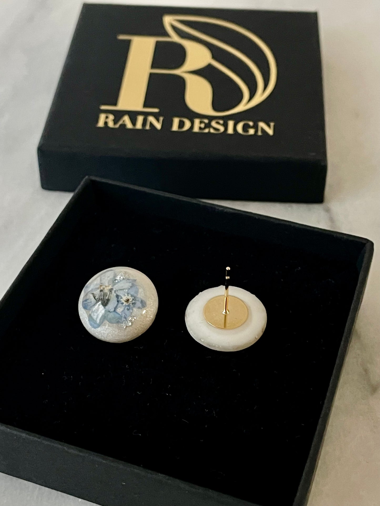 Forget me not large earrings