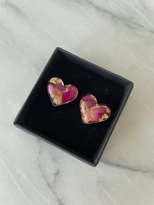 Rosegold heart earrings