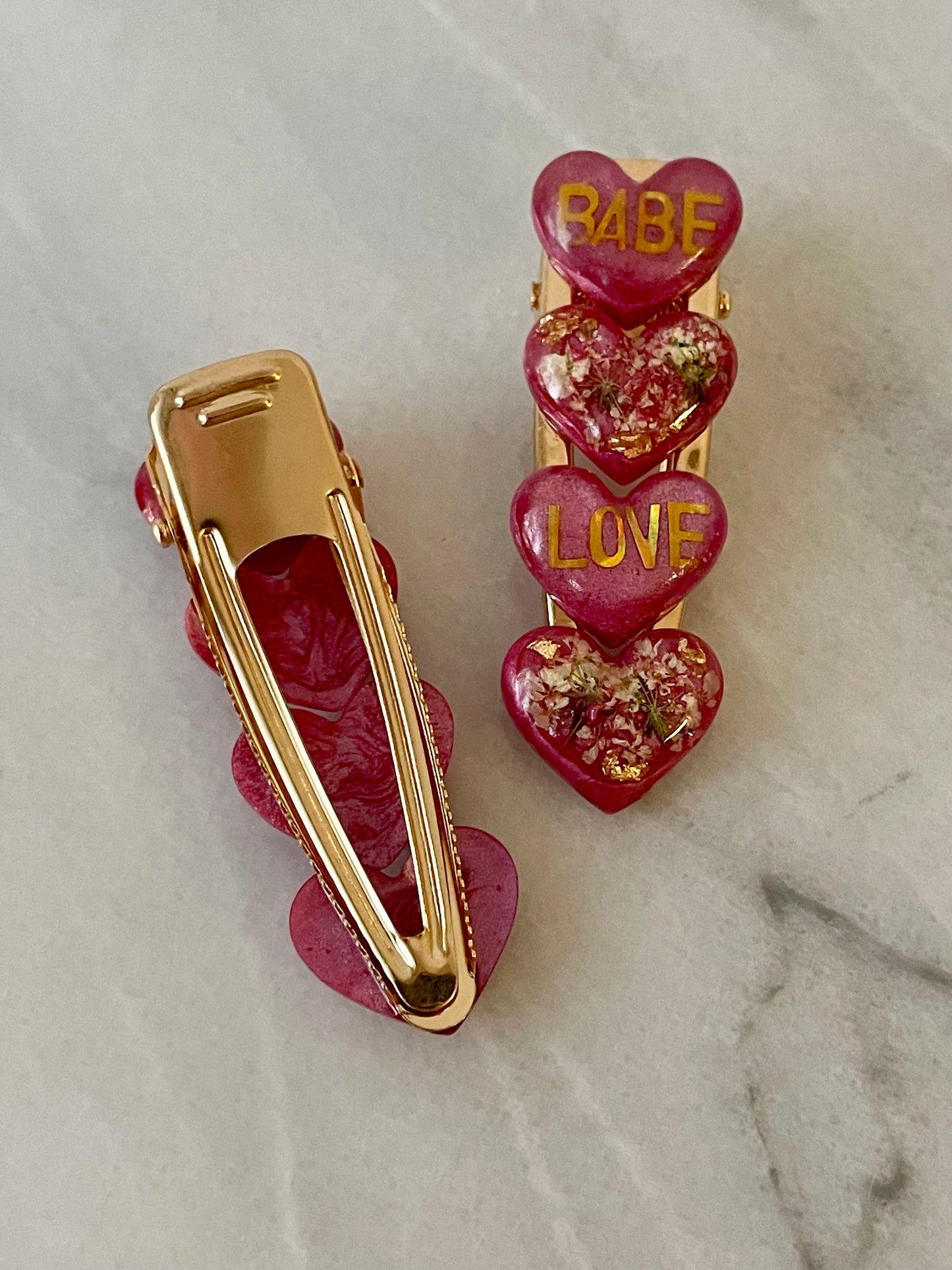 Sweetheart hairclips