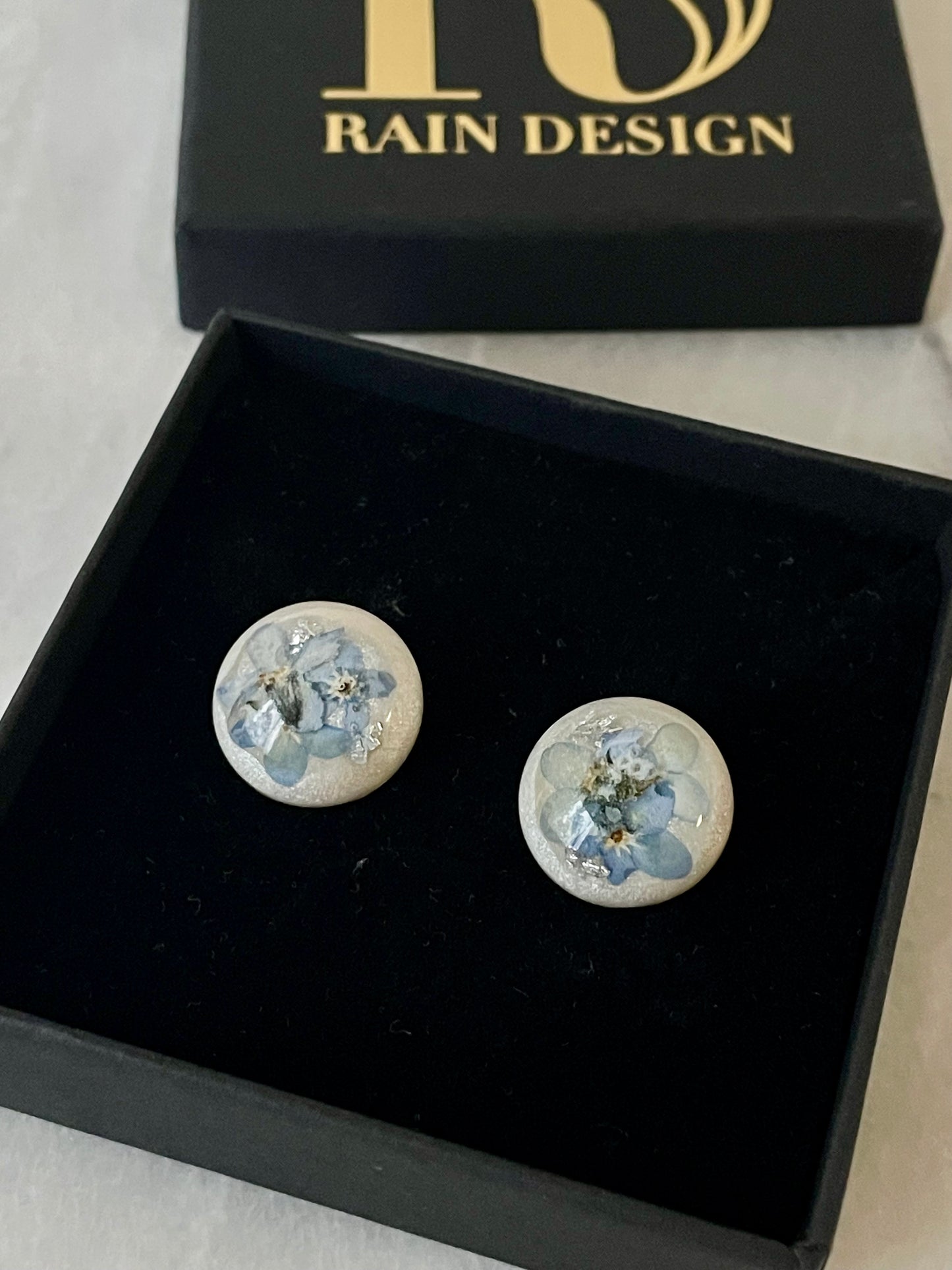 Forget me not large earrings