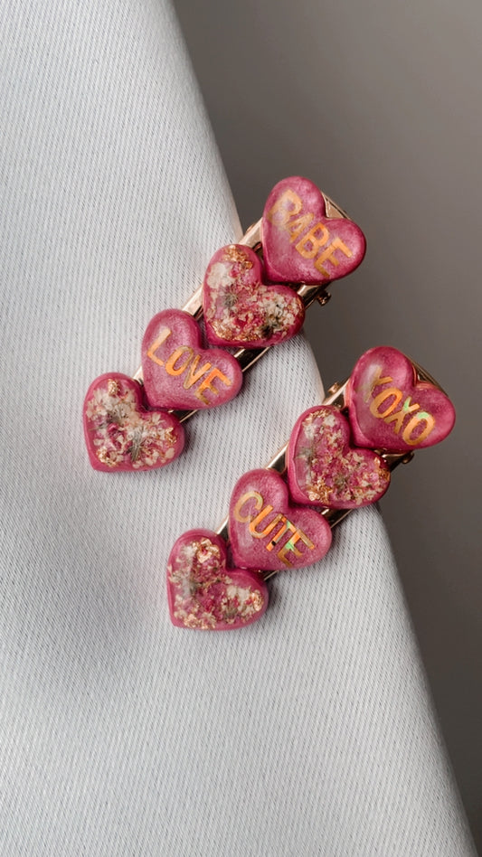 Sweetheart hairclips