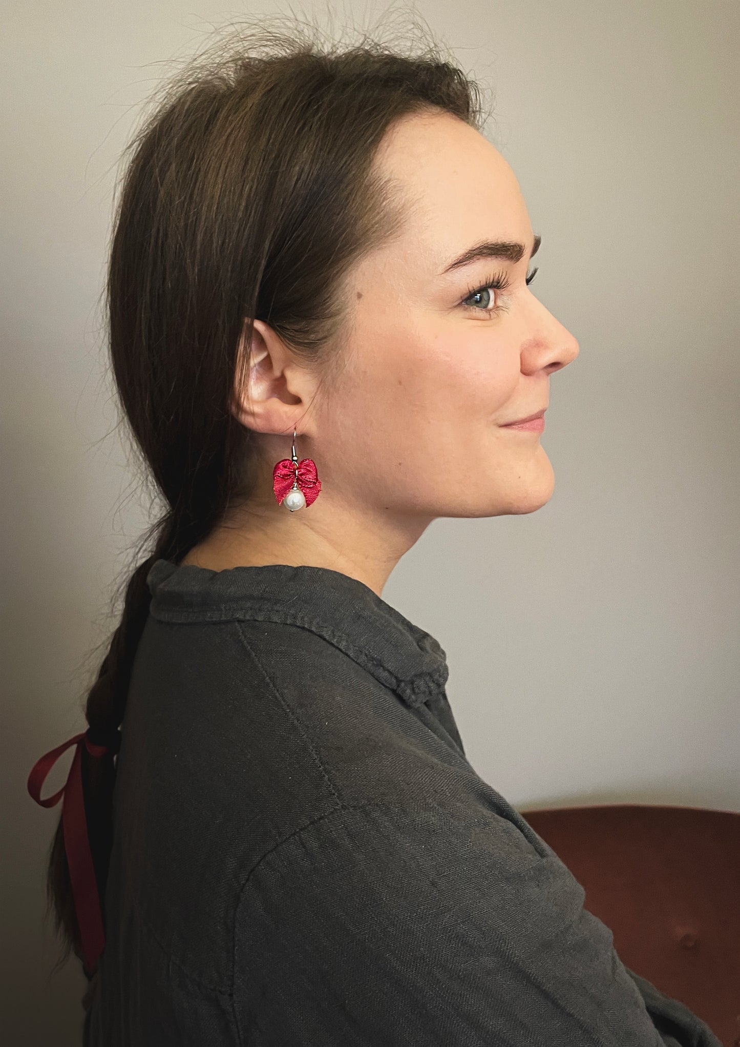 Holly red earrings
