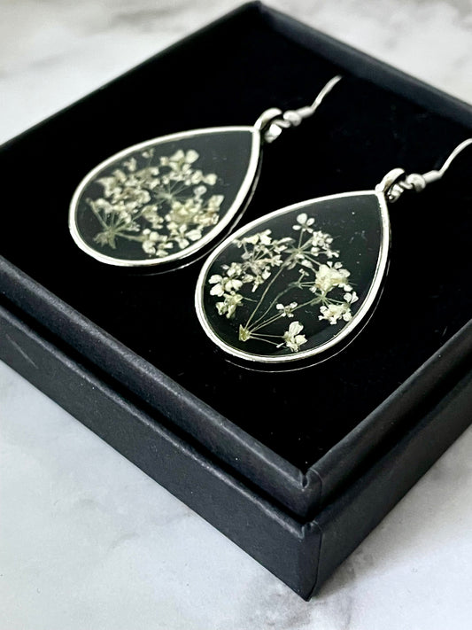 Wildflower queen Anne’s lace earrings