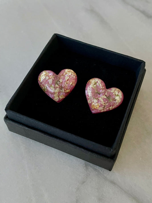 Sweetheart flower earrings